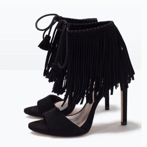 Zara fridge black suede sandles